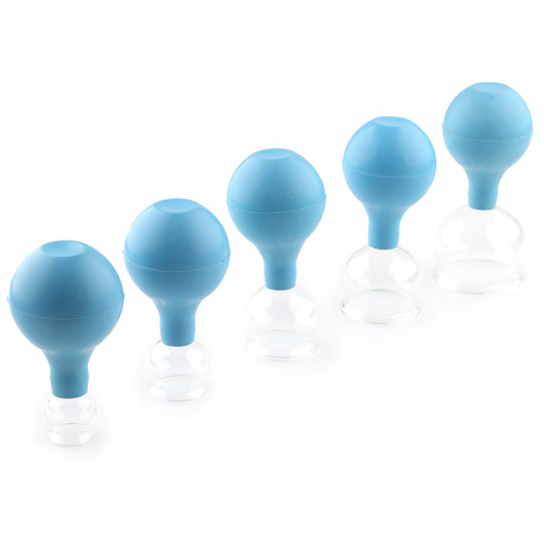 Set van 5 cupping glas met ballon blauw